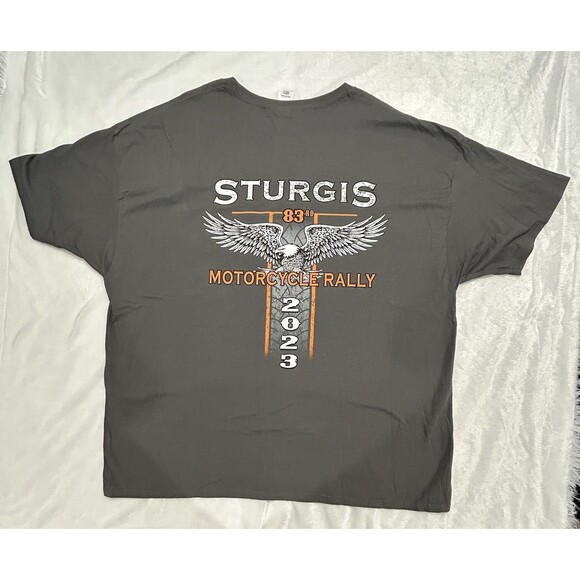 Sturgis 2023 Motorcycle Rally T-Shirt Men’s 3XL Gray 83rd Annual South Dakota - Picture 3 of 5
